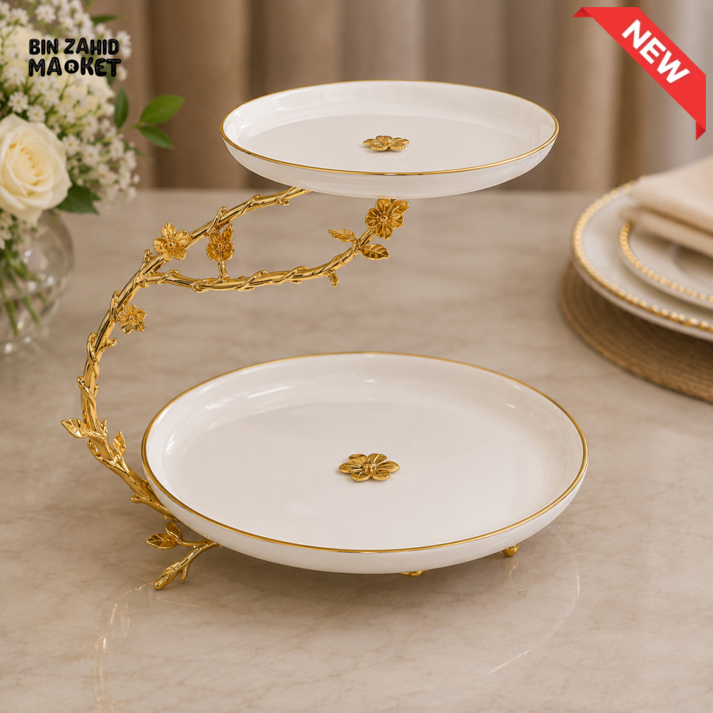 GOLDLUXA 2-TIER SERVING STAND