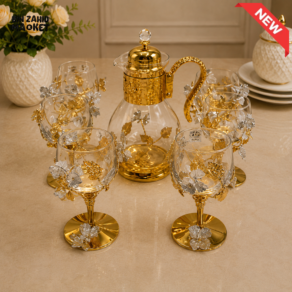 GOLDLUXA 7-PIECE GLASS WATER SET