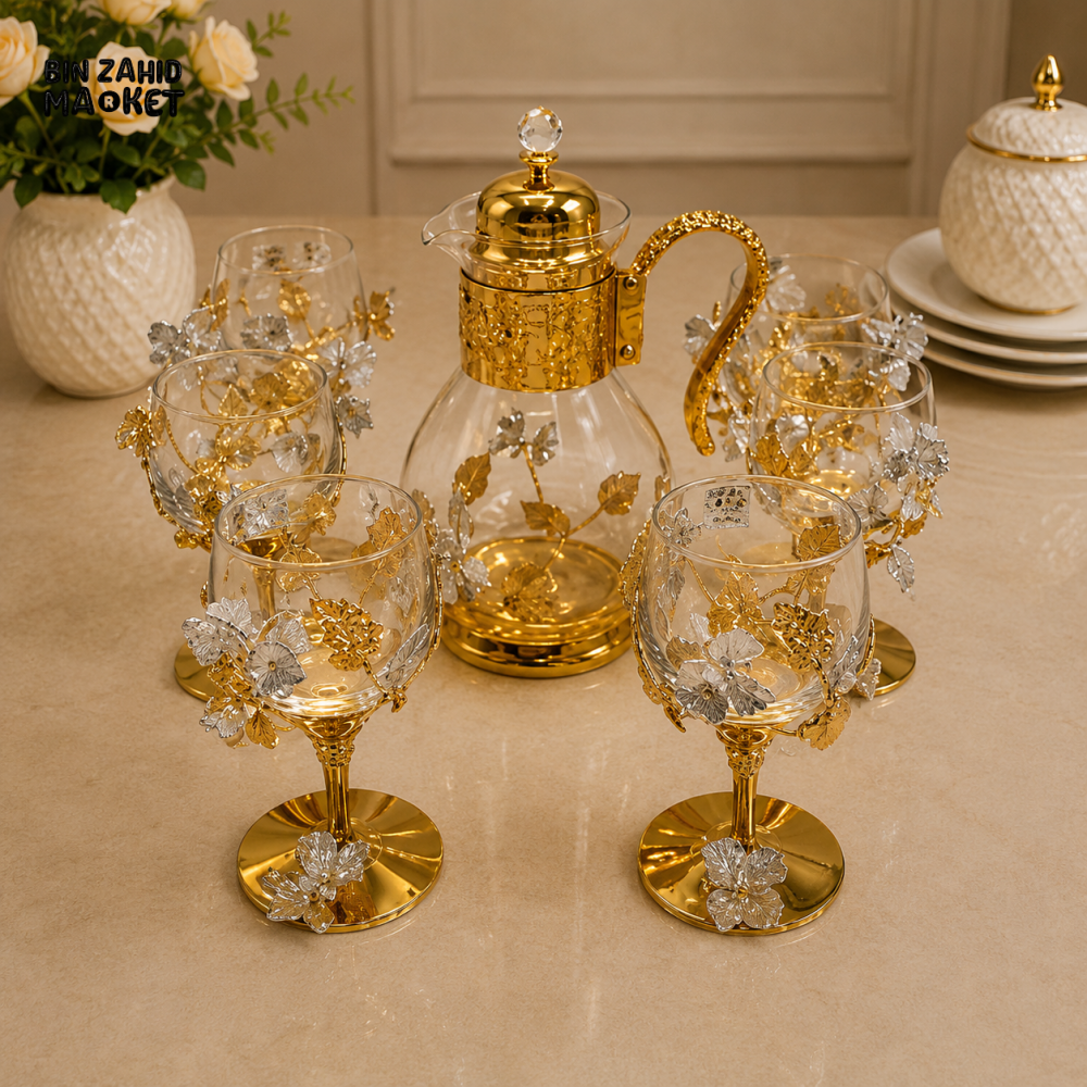 GOLDLUXA 7-PIECE GLASS WATER SET