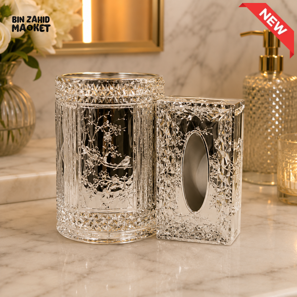 GOLDLUXA CRYSTAL BATHROOM ACCESSORY SET