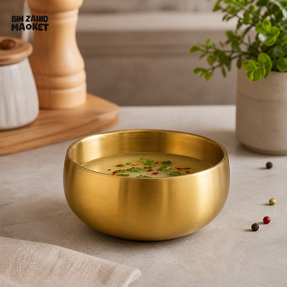 GOLDLUXA GOLDEN SOUP BOWL PREMIUM METAL DINING BOWL 11 CM