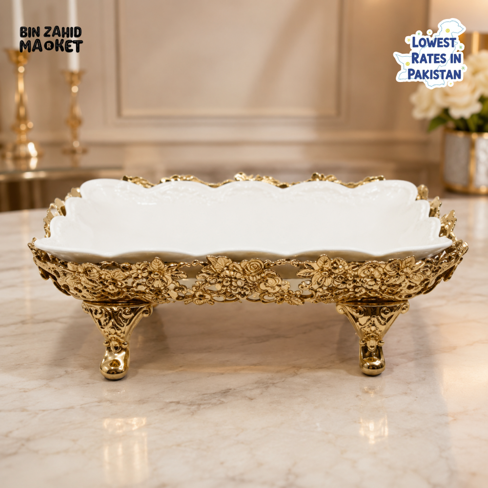 GOLDLUXA LUXURY DECORATIVE SERVING TRAY
