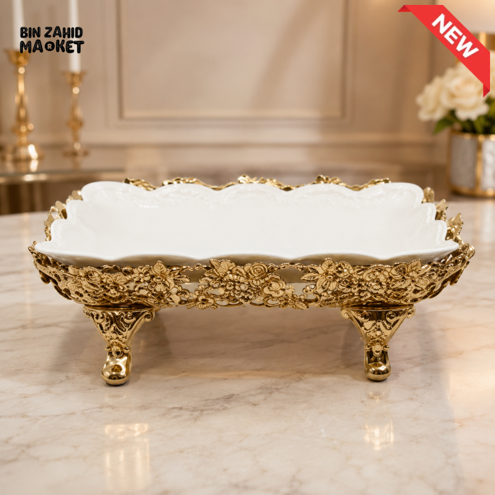GOLDLUXA LUXURY DECORATIVE SERVING TRAY