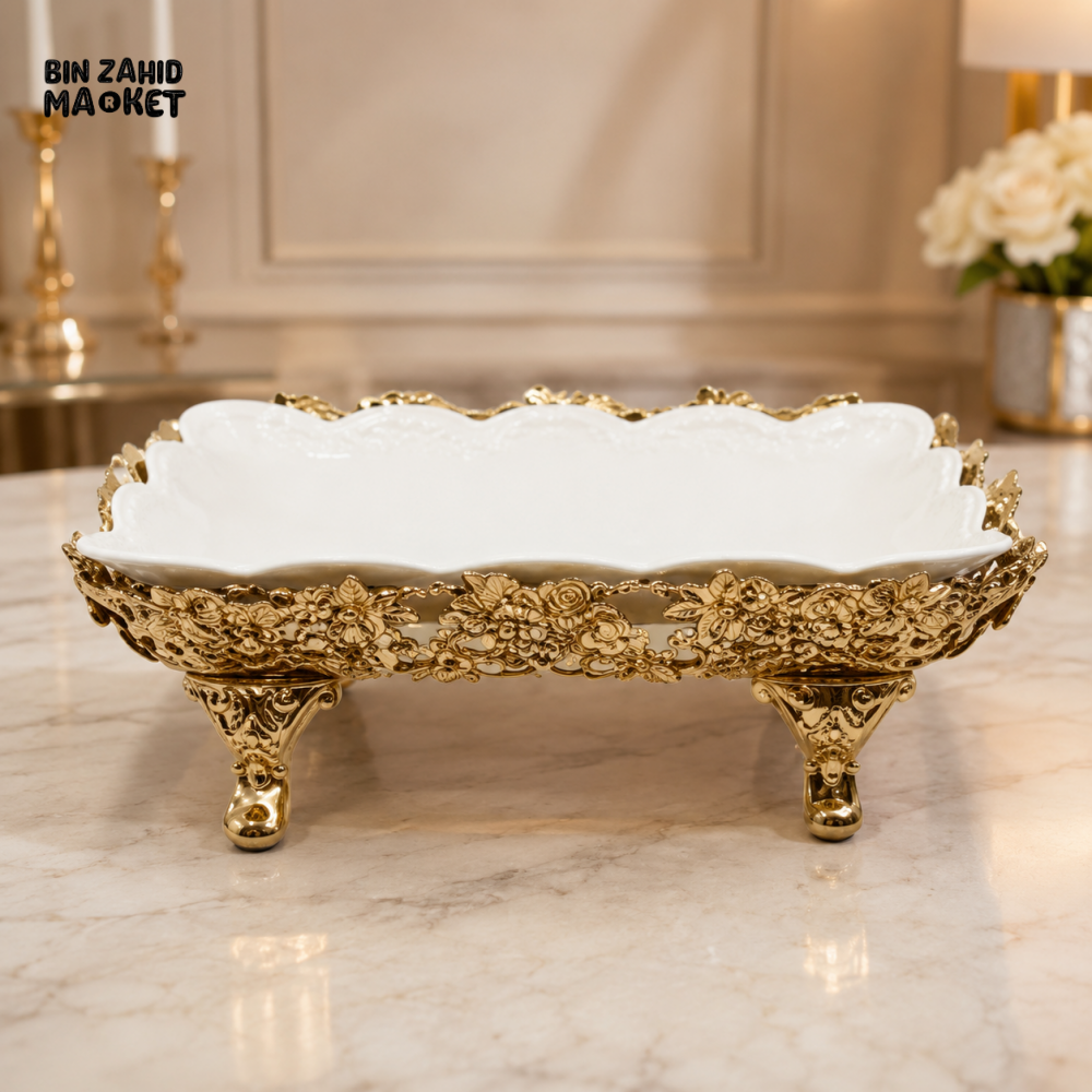 GOLDLUXA LUXURY DECORATIVE SERVING TRAY