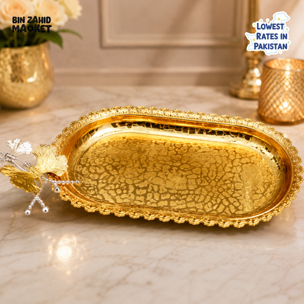 GOLDLUXA LUXURY OVAL SERVING TRAY