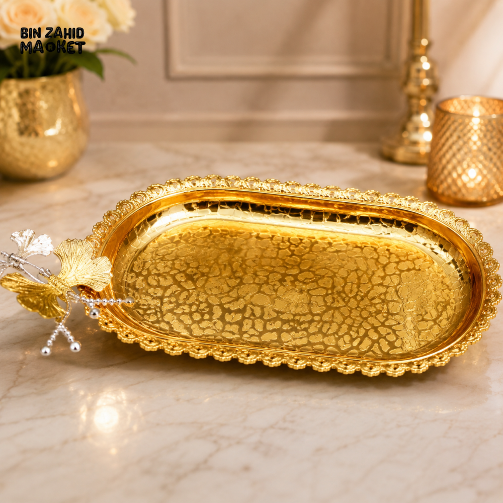 GOLDLUXA LUXURY OVAL SERVING TRAY