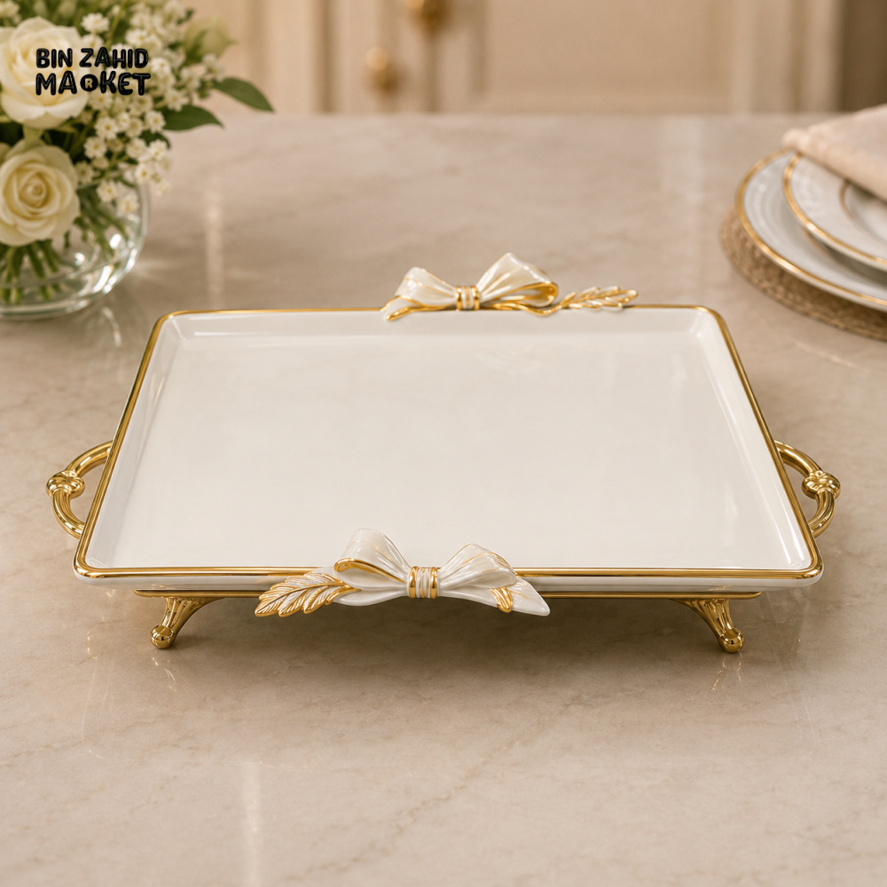 GOLDLUXA LUXURY RECTANGULAR SERVING TRAY
