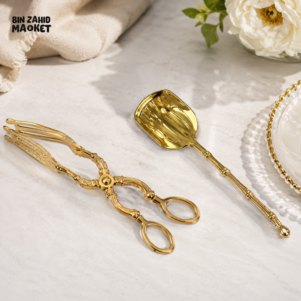 GOLDLUXA LUXURY SERVING TONG & SCOOP SET