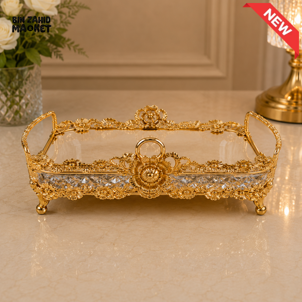 GOLDLUXA RECTANGULAR LUXURY SERVING TRAY