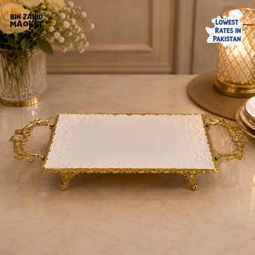 GOLDLUXA RECTANGULAR SERVING TRAY
