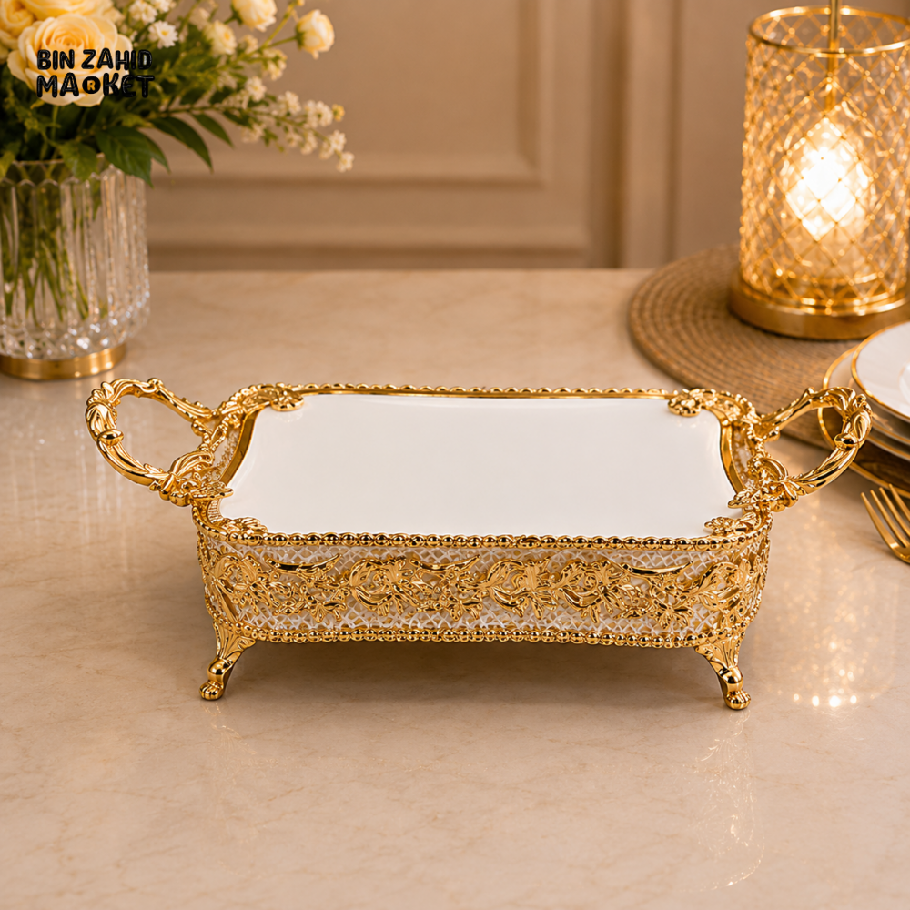 GOLDLUXA RECTANGULAR SERVING TRAY - LARGE