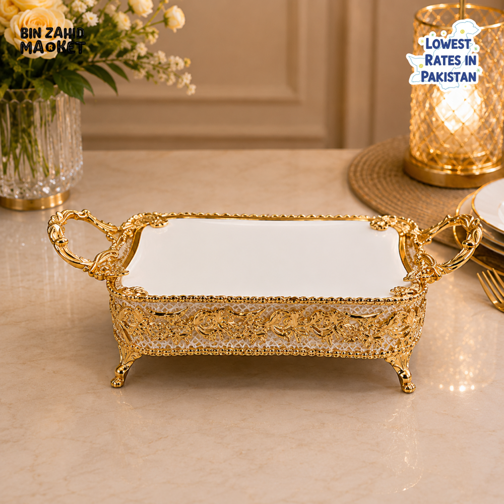 GOLDLUXA RECTANGULAR SERVING TRAY - SMALL
