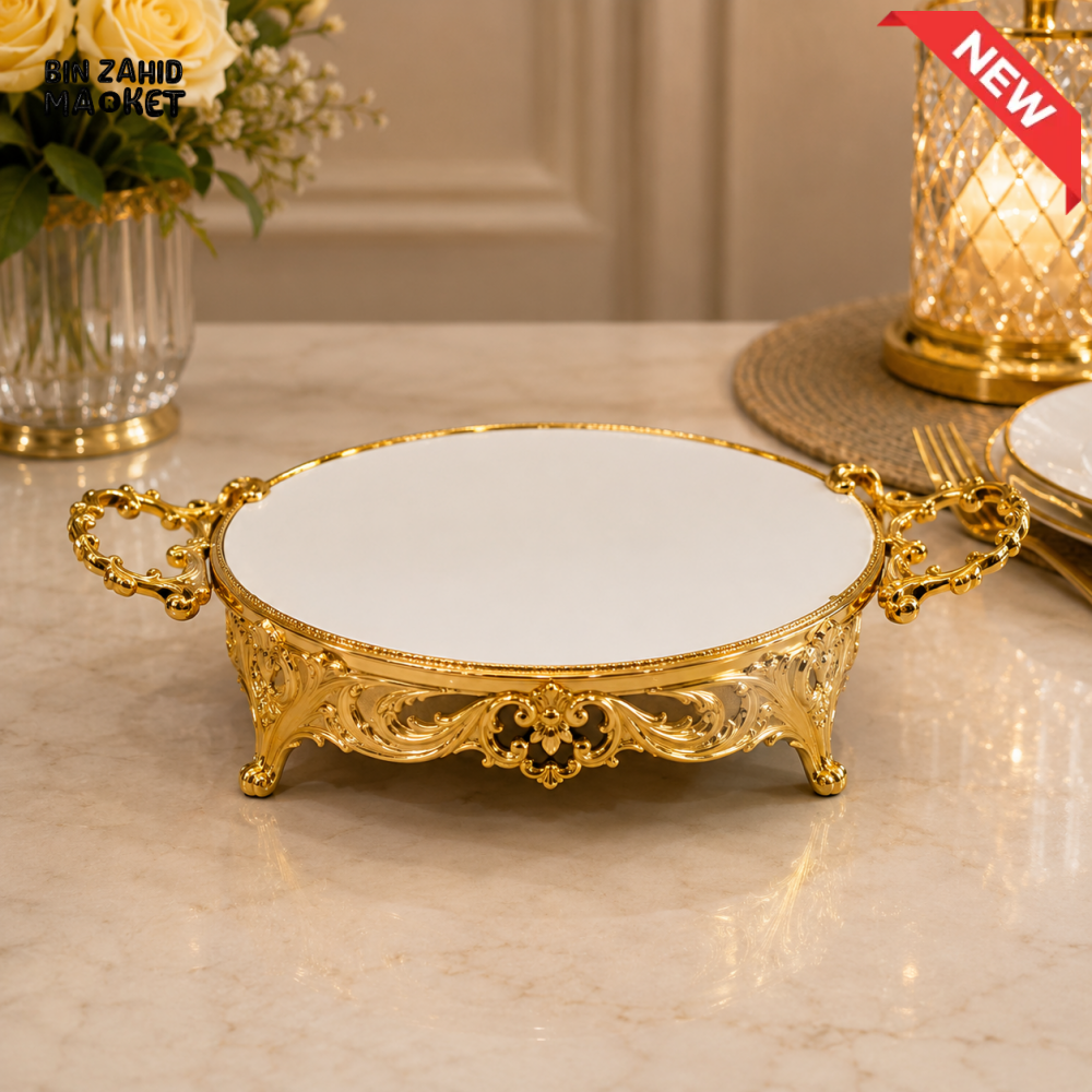 GOLDLUXA ROUND SERVING TRAY