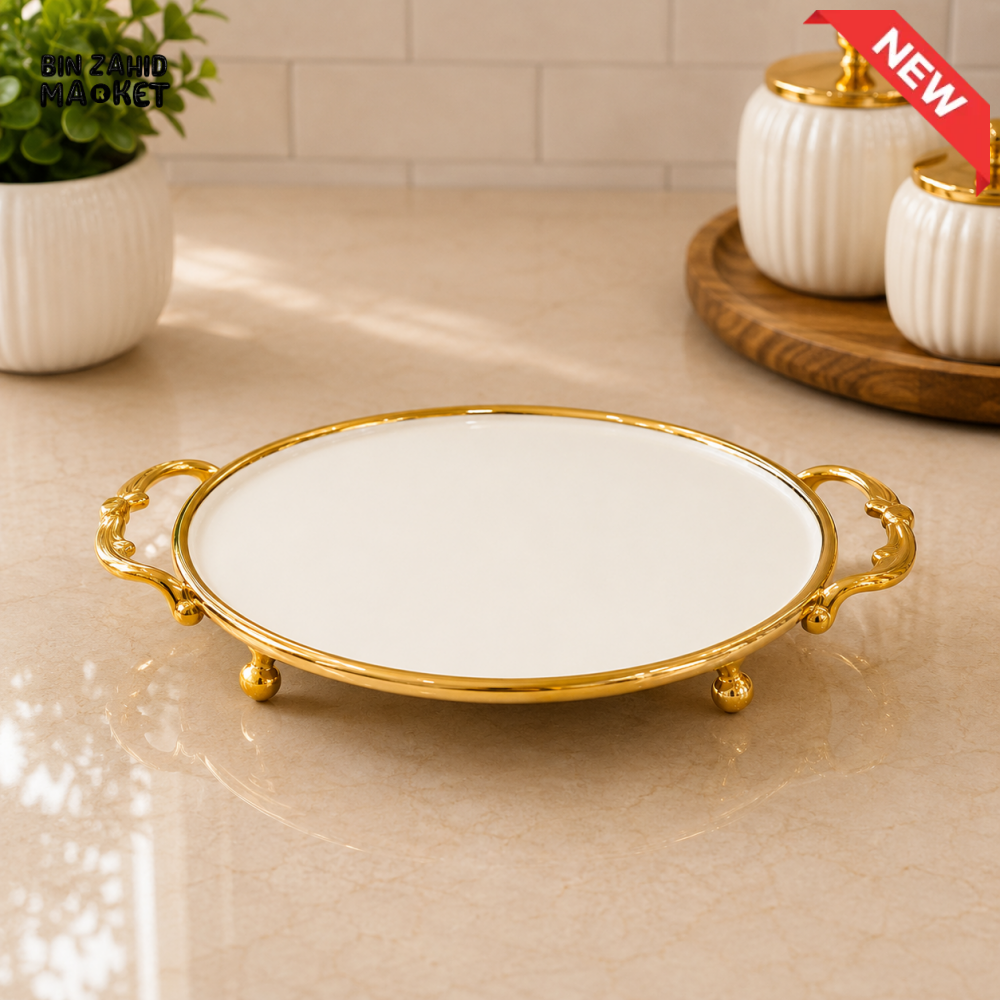 GOLDLUXA ROUND SERVING TRAY