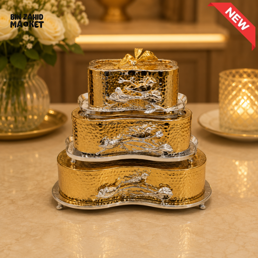 GOLDLUXA ROYAL 3 PCS CANDY SET - WAVE SHAPE