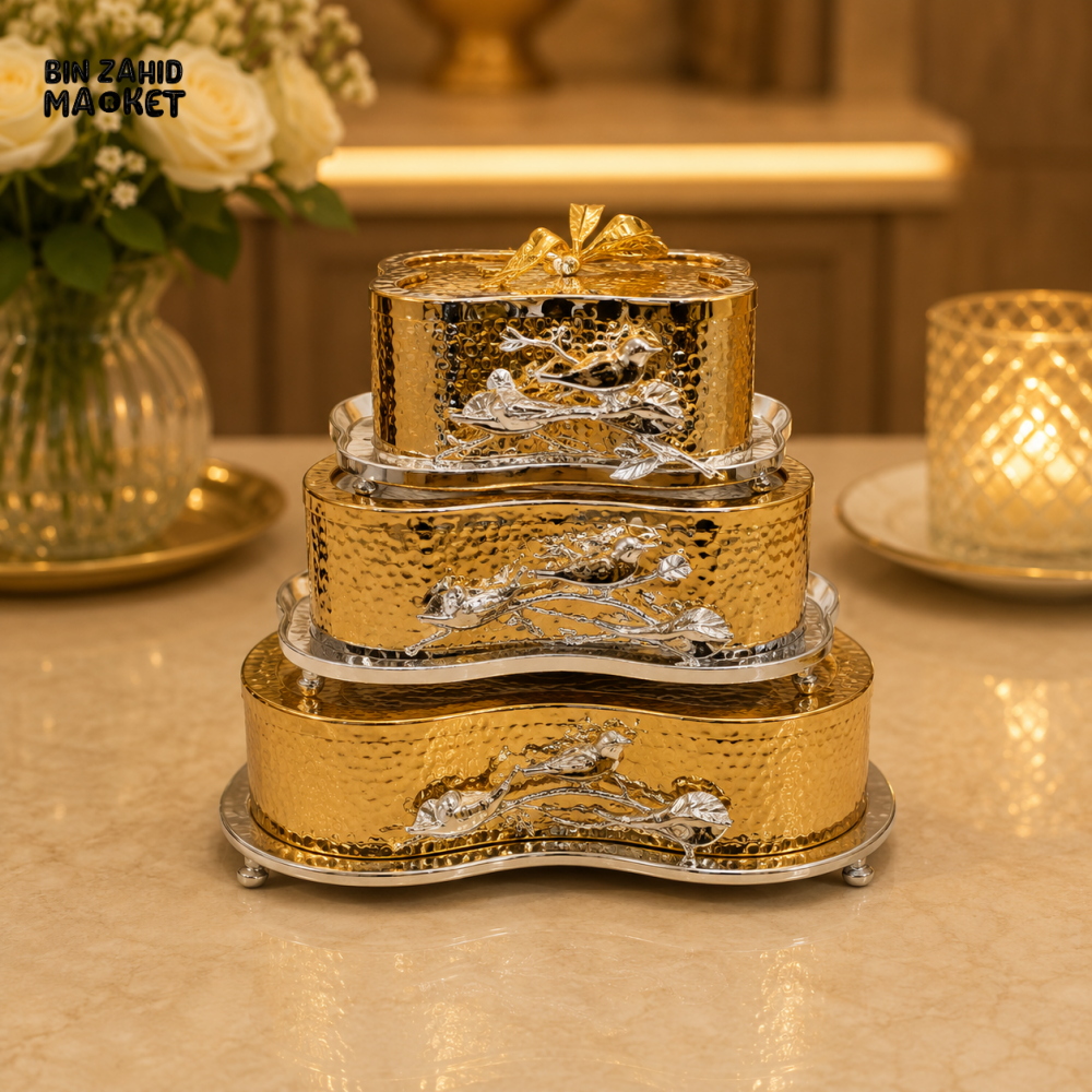 GOLDLUXA ROYAL 3 PCS CANDY SET - WAVE SHAPE