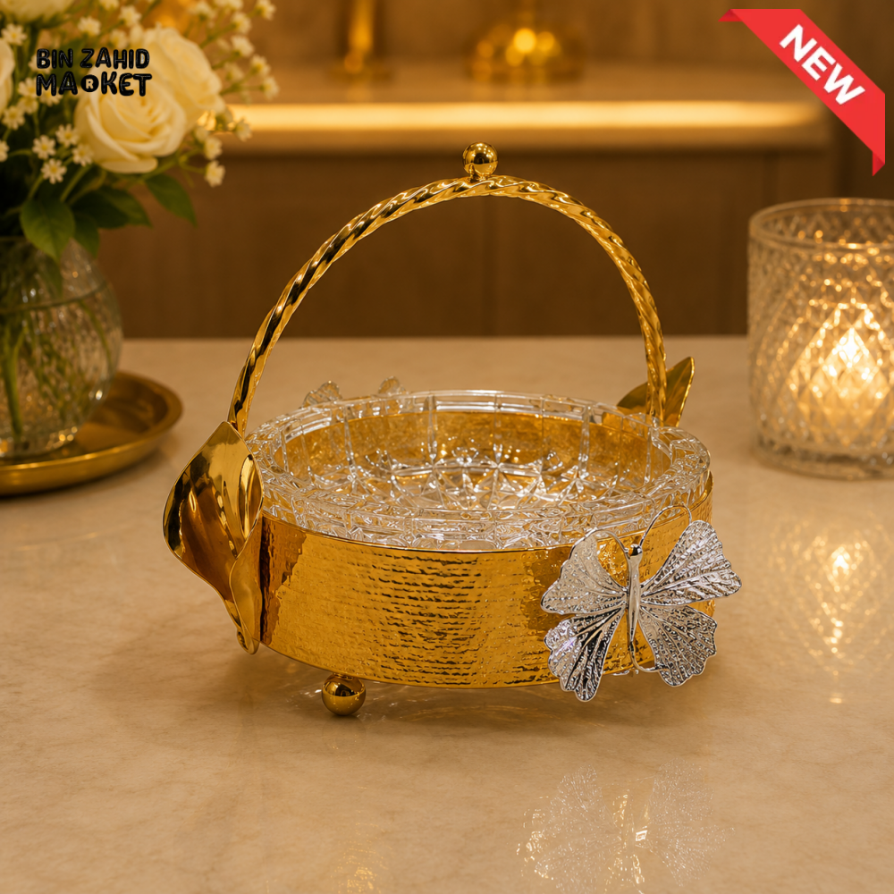 GOLDLUXA ROYAL CRYSTAL SERVING BASKET