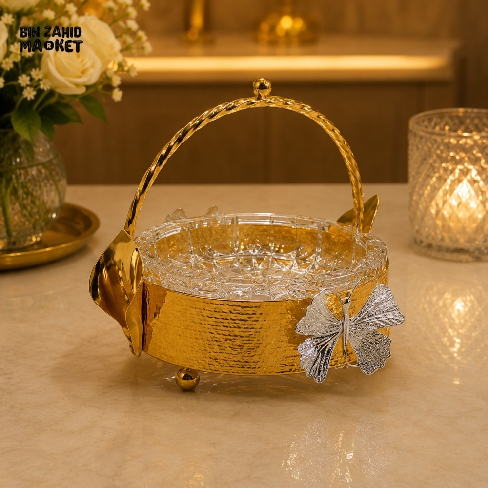 GOLDLUXA ROYAL CRYSTAL SERVING BASKET
