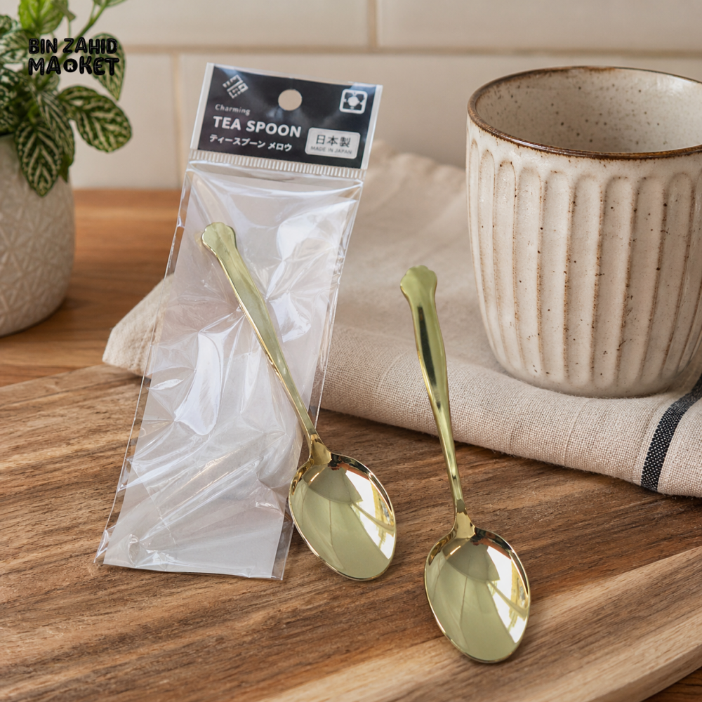 GOLDLUXA WINSOR GOLDEN SOUP SPOON SET 6PCS STAINLESS STEEL PREMIUM MIRROR FINISH CUTLERY GH001-SP 19CM