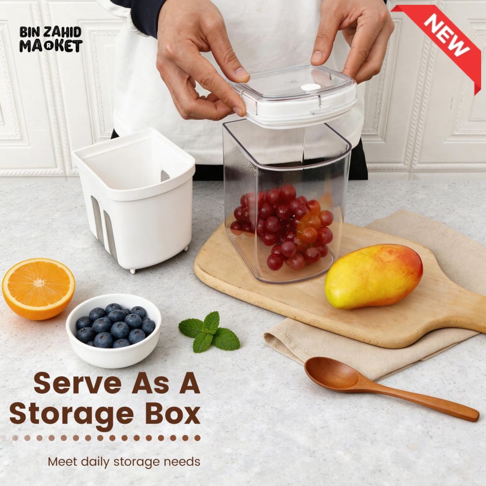 GREEK YOGURT MAKER & FILTER SIEVE – WHEY SEPARATOR & CHEESE MOISTURE STRAINER KITCHEN TOOL 1500ML - ROUNDED SQUARE
