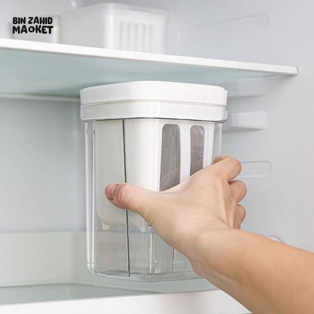 GREEK YOGURT MAKER & FILTER SIEVE WITH AIRTIGHT LOCK – WHEY SEPARATOR & CHEESE MOISTURE STRAINER KITCHEN TOOL