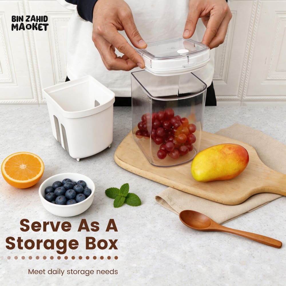 GREEK YOGURT MAKER & FILTER SIEVE – WHEY SEPARATOR & CHEESE MOISTURE STRAINER KITCHEN TOOL 1500ML - ROUNDED SQUARE