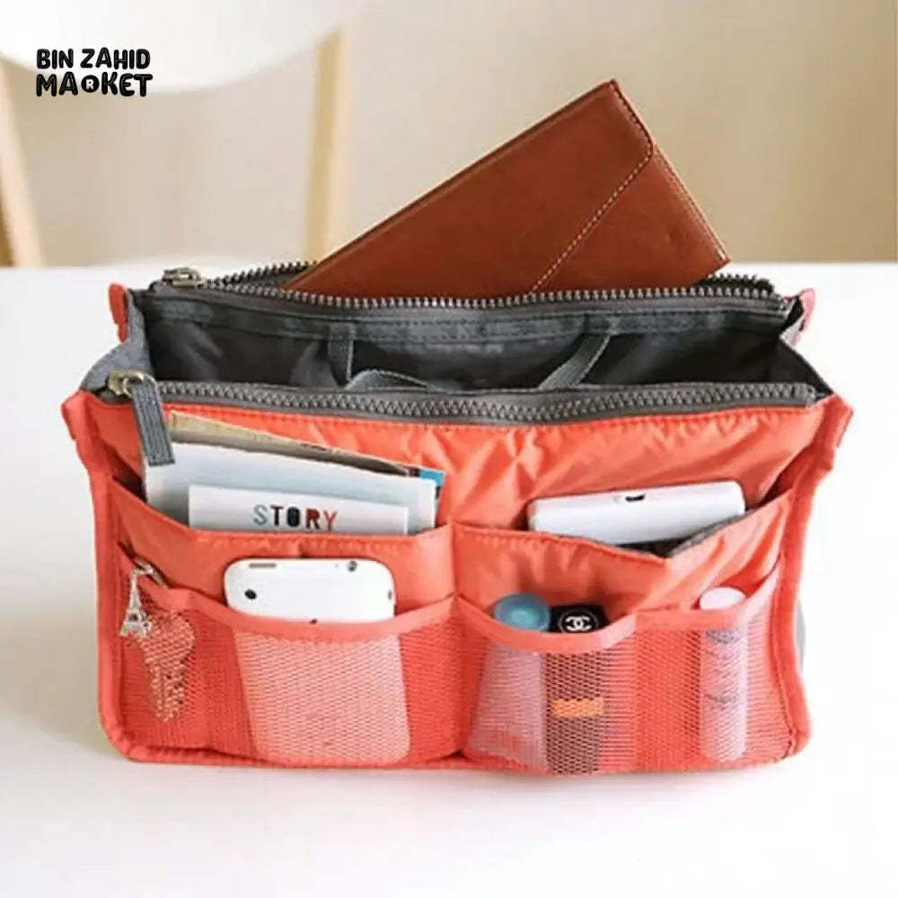 HANDHELD DOUBLE ZIPPER COSMETIC BAG