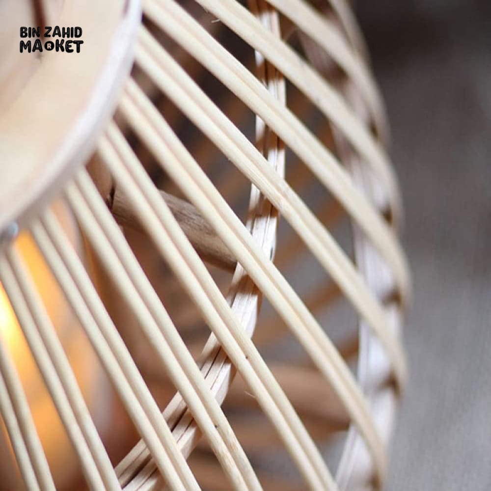 HANDMADE BAMBOO WIND LANTERN CANDLE HOLDER ORNAMENT
