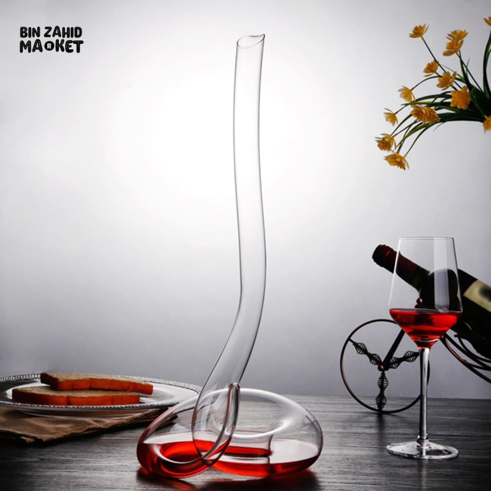 HANDMADE CRYSTAL BEVERAGE DECANTER ELEGANT 1800ML GLASS SERVER FOR DINING ROOM & PARTIES