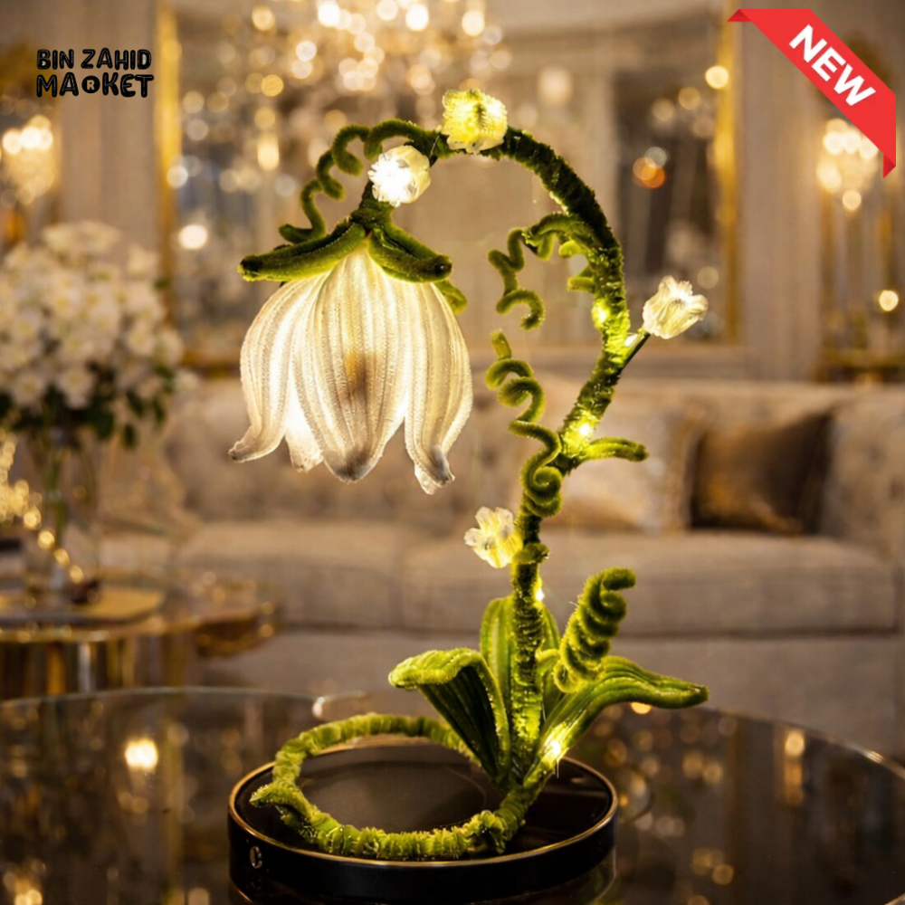 HANDMADE LUXURY BLOOM LED FLOWER LAMP – ELEGANT HOME DECOR STATEMENT PIECE