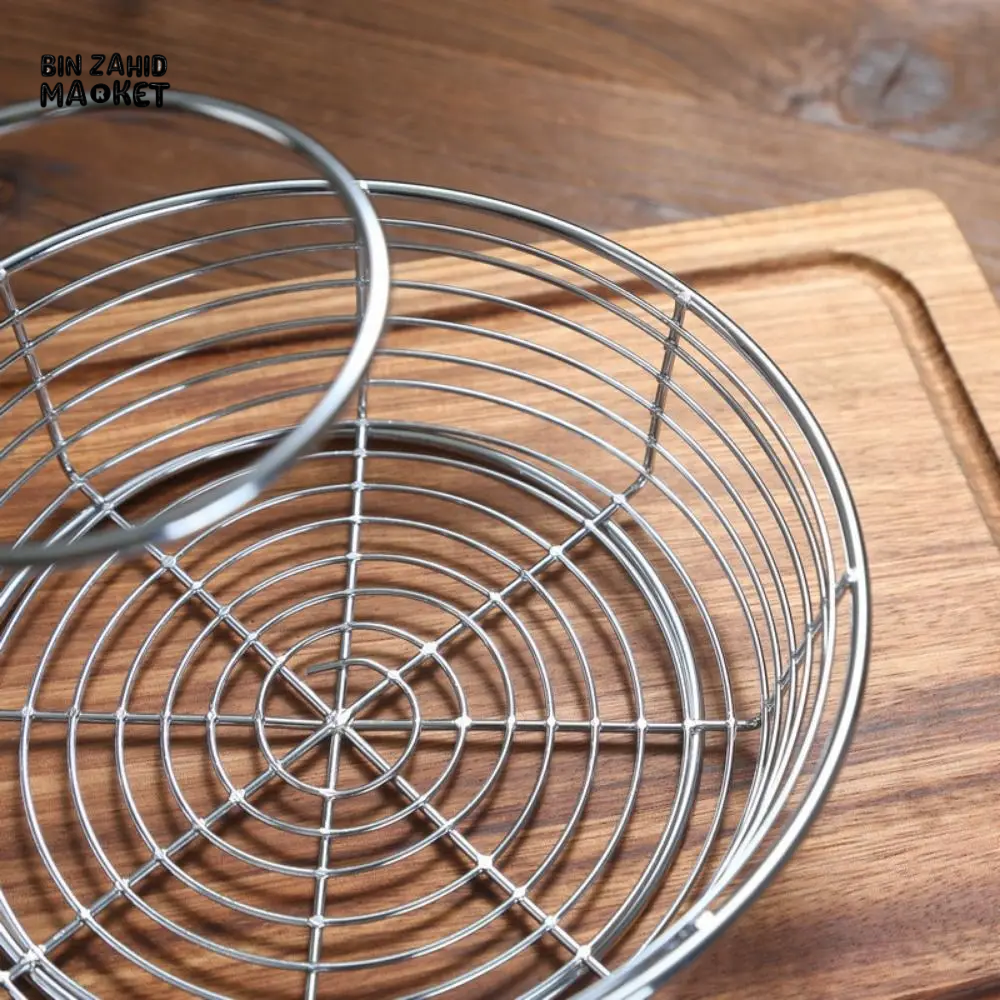 HANGING SAUCE CUP FRIES BASKET STAINLESS STEEL LIGHTWEIGHT RUST-PROOF PORTABLE SNACK TRAY