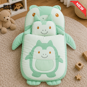 HAPPIMUMS CHARACTER CUDDLY CARRY NEST WITH PILLOW - GREEN RHINO