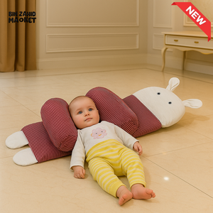 KIDS PILLOW WITH BABY SUPPORT - RED STRIPED