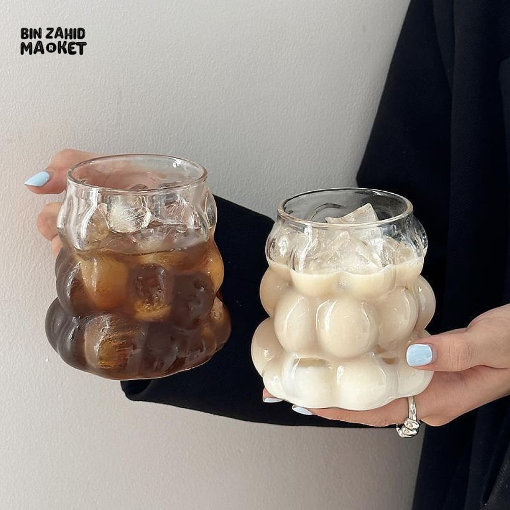 HEAT RESISTANT GLASS COFFEE MUG – CREATIVE MILK & BREAKFAST CUP - WITH HANDLE