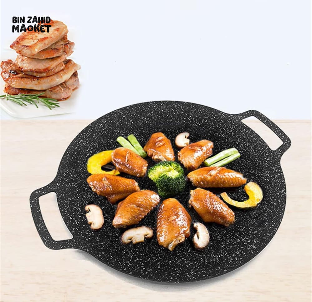 HEAVY DUTY CAST IRON GRIDDLE – DOUBLE HANDLE SKILLET PAN