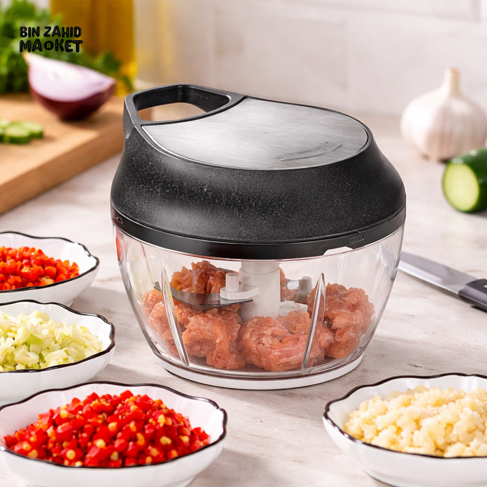 HEAVY DUTY MANUAL FOOD CHOPPER – HAND PULL VEGETABLE & MEAT CHOPPER KITCHEN TOOL
