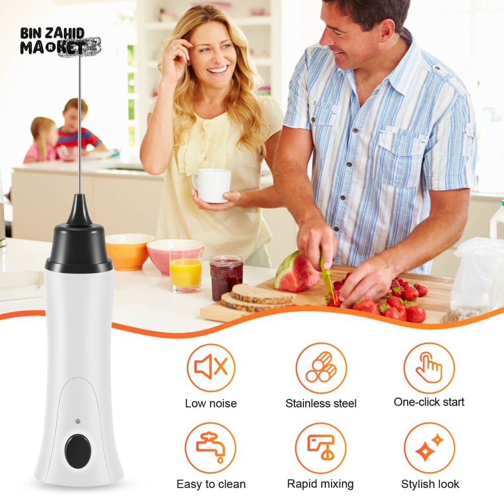 HEAVY-DUTY RECHARGEABLE MILK FROTHER & COFFEE BEATER