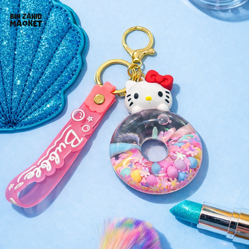 HELLO KITTY DONUT KEYCHAIN – CUTE HANDBAG & KEY CHARM - Key Holders