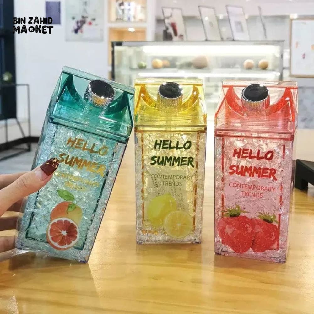 HELLO SUMMER DOUBLE STRAW WATER BOTTLE