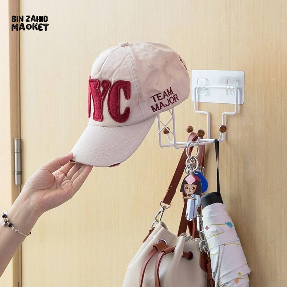 HELMET CAP & ACCESSORY WALL STAND – HEAVY-DUTY STORAGE HOOK ORGANIZER