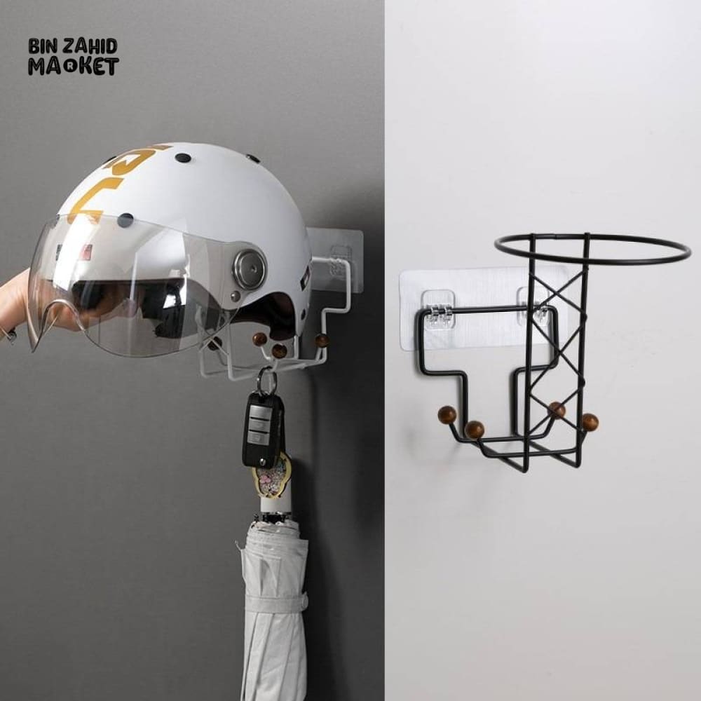 HELMET CAP & ACCESSORY WALL STAND – HEAVY-DUTY STORAGE HOOK ORGANIZER