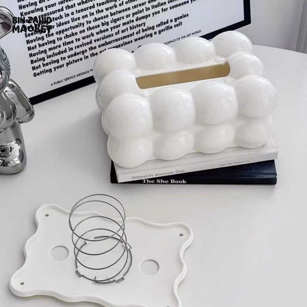 HIGH AESTHETIC TISSUE BOX – PREMIUM TISSUE STORAGE FOR HOME & LIVING ROOM CREAM STYLE NAPKIN BOX