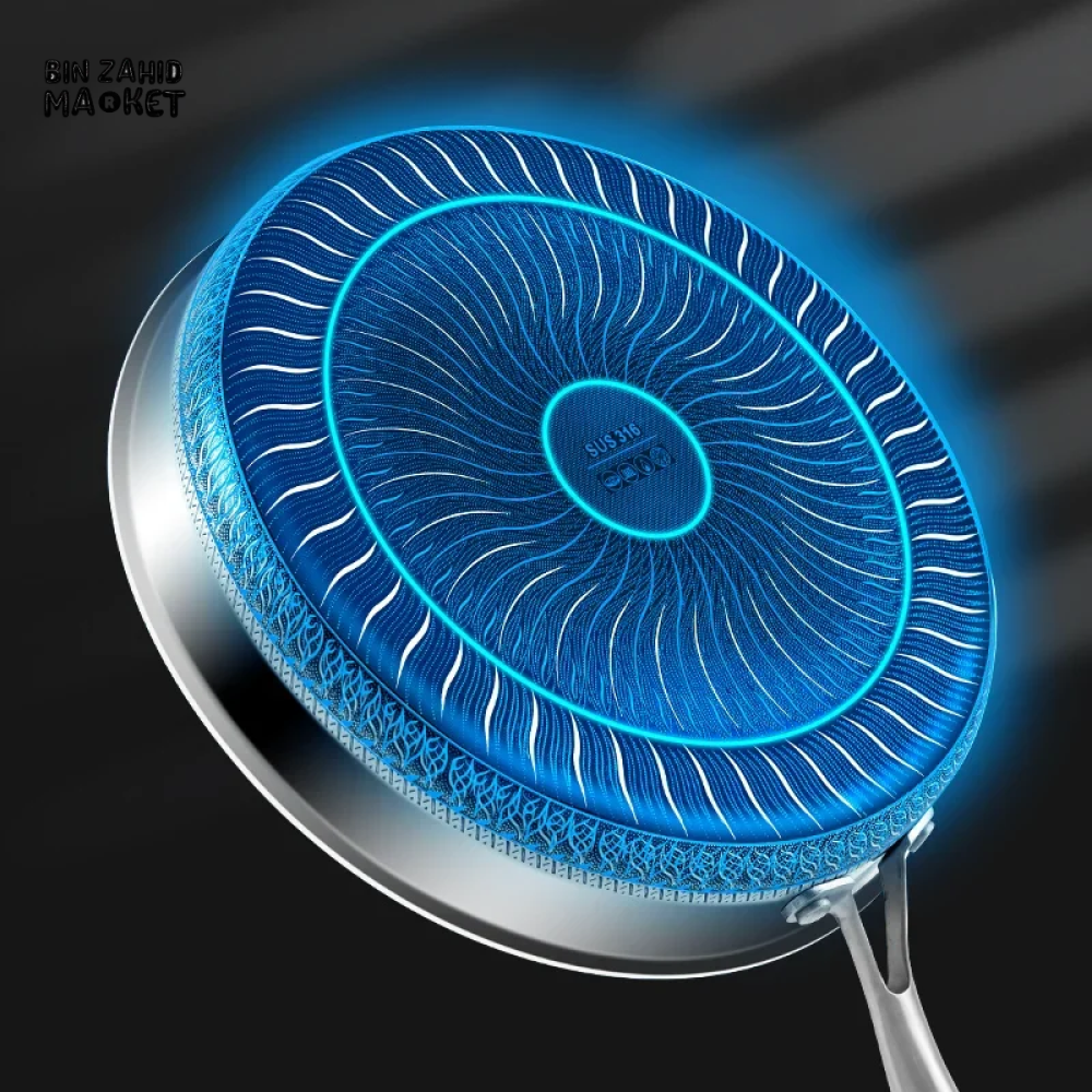 HIGH-QUALITY 316/304 SS FRYING PAN HONEYCOMB DESIGN NON-STICK SUITABLE FOR ALL COOKTOP