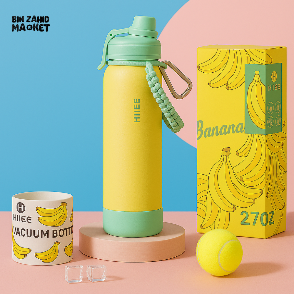 HILEE FLASK 27OZ SWEET HARVEST EDITION HOT & COLD VACUUM TUMBLER - BANANA