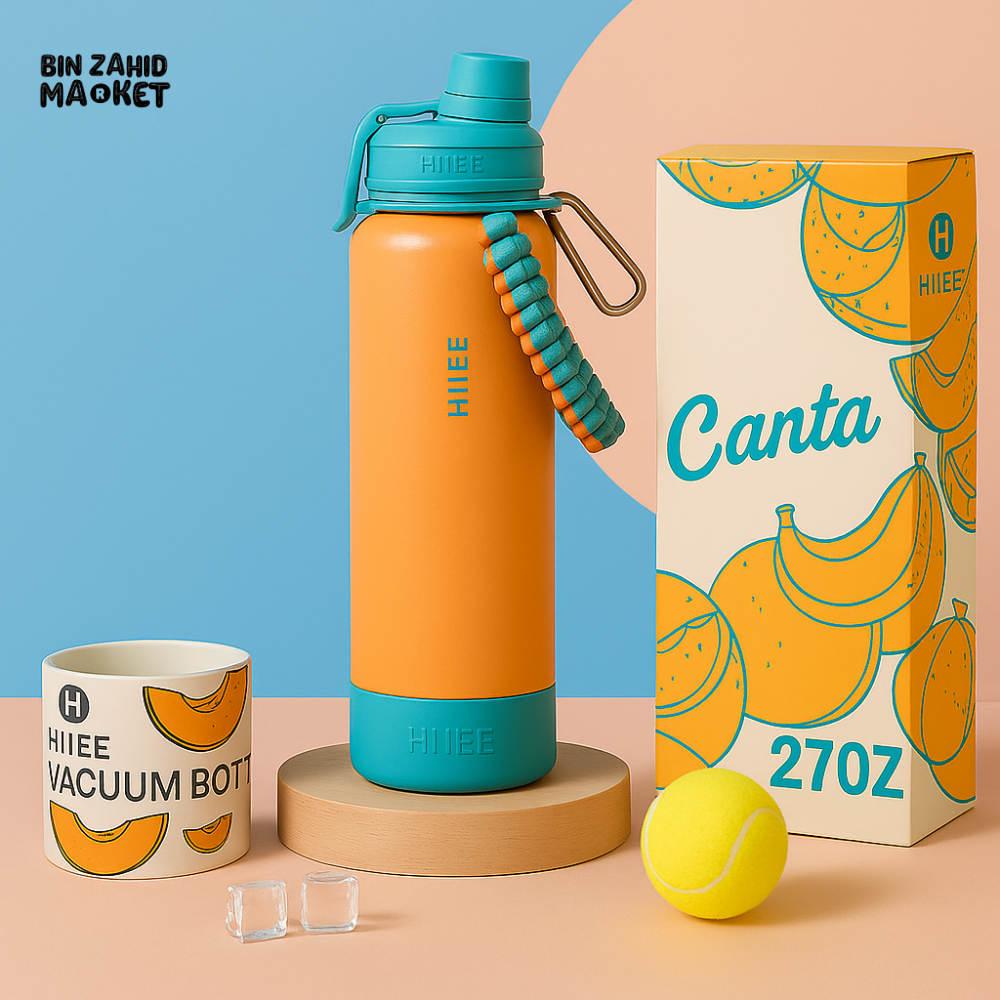 HILEE FLASK 27OZ SWEET HARVEST EDITION HOT & COLD VACUUM TUMBLER - CANTALOUPE