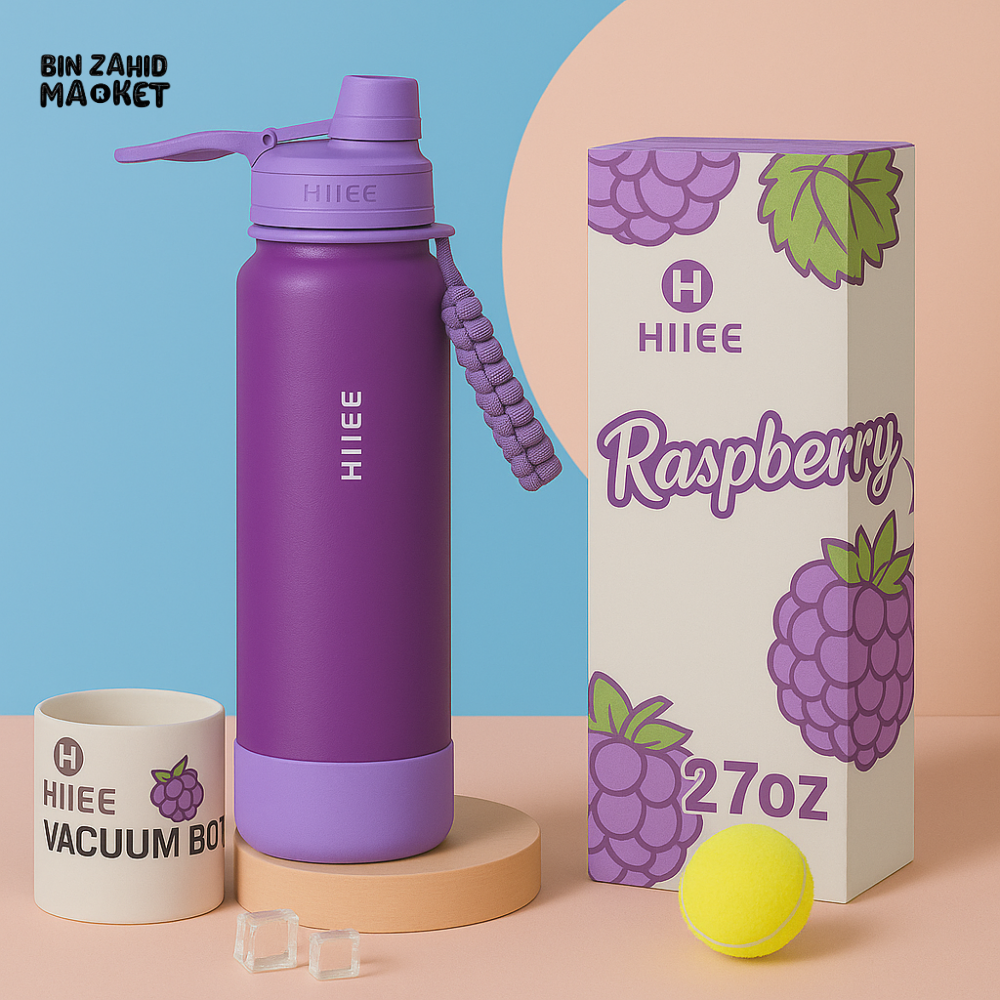 HILEE FLASK 27OZ SWEET HARVEST EDITION HOT & COLD VACUUM TUMBLER - RASPBERRY