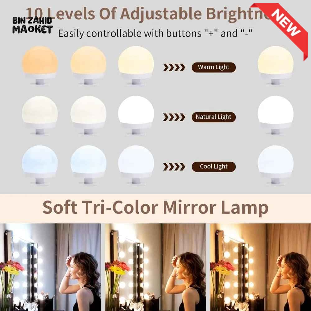 HOLLYWOOD LED VANITY MIRROR WITH TOUCH CONTROL