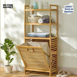 HOMDELUX BAMBOO LAUNDRY BASKET - 3-TIERS BAM-26
