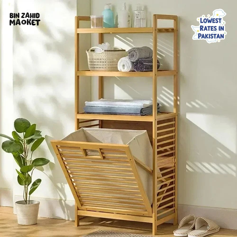 HOMDELUX BAMBOO LAUNDRY BASKET - 3-TIERS BAM-26
