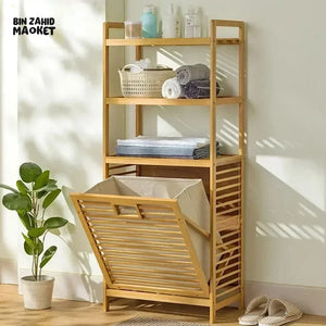HOMDELUX BAMBOO LAUNDRY BASKET - 3-TIERS BAM-26